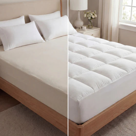 Premium Quilted 1000GSM Luxury Extra Thick Mattress Topper - Breathable & Fluffy Soft